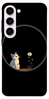Чохол на Samsung Galaxy S23+ Cat and flower фото 1 з 1