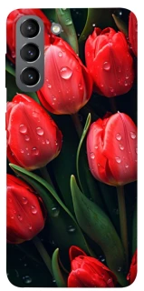 Чохол на Samsung Galaxy S21 Червоні тюльпани фото 1 Чохол на Samsung Galaxy S21 Червоні тюльпани фото 1 з 1