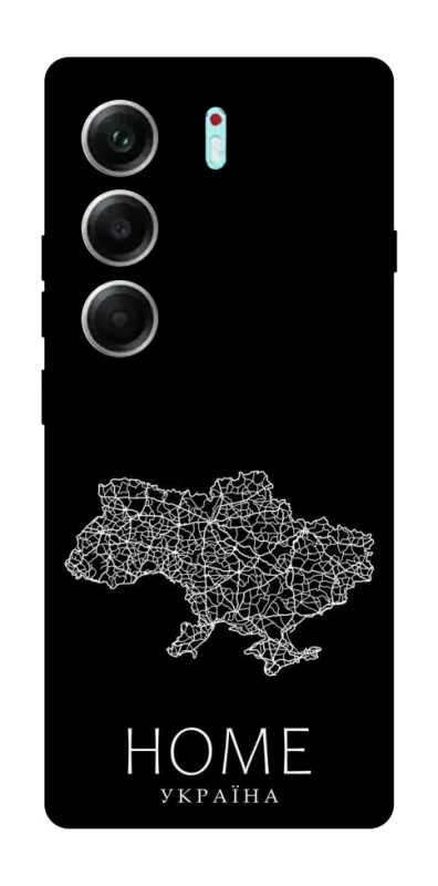 Чохол на Tecno Camon 40 Pro Ukraine black map фото 1 з 1