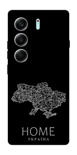 Чехол на Tecno Camon 40 Pro Ukraine black map фото 1 из 1