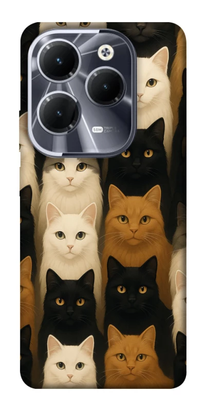 Чехол на Infinix Hot 40 Pro Colorful Cat Collage фото 1 Чехол на Infinix Hot 40 Pro Colorful Cat Collage фото 1 из 1