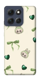 Чехол на Motorola Moto G86 Labubu Green Heart фото 1 из 1