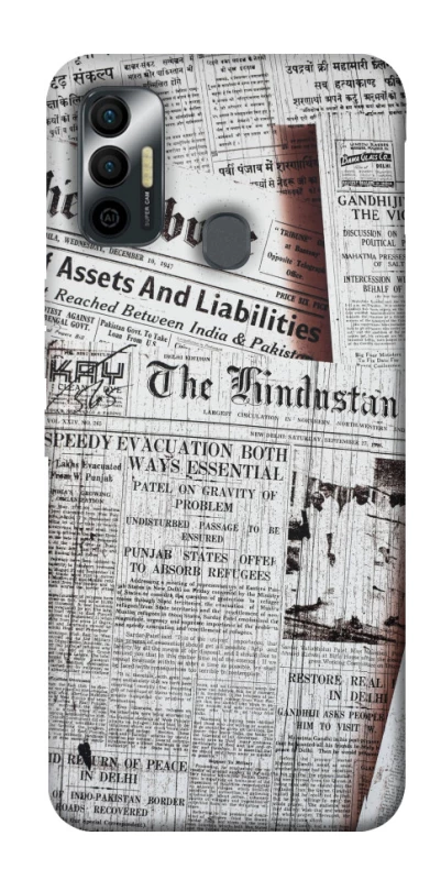 Чехол на TECNO Spark 7 Газеты фото 1 из 1