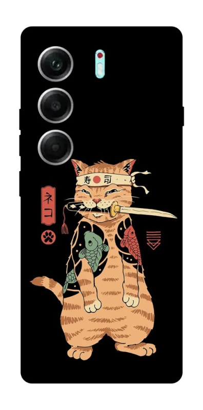 Чехол на Tecno Camon 40 Pro 5G Кот-самурай фото 1 из 1