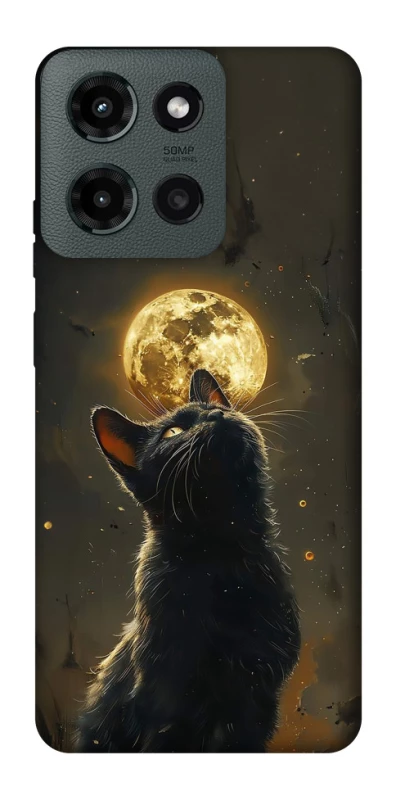 Чохол на Motorola Moto G Power (2025) Кіт під місяцем v2 фото 1 з 1