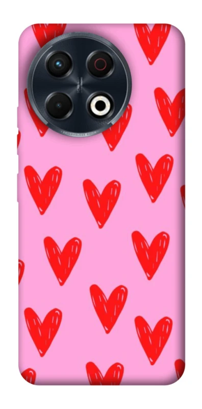 Чохол на TECNO Spark 30 Pro (KL7) Red hearts 2 фото 1 з 1