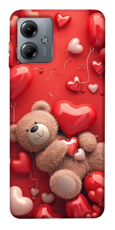 Чохол на Motorola Moto G14 bear in hearts фото 1 з 1