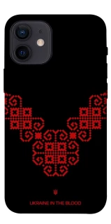 Чохол на Apple iPhone 12 mini (5.4") Чорно-червона вишиванка фото 1 з 1
