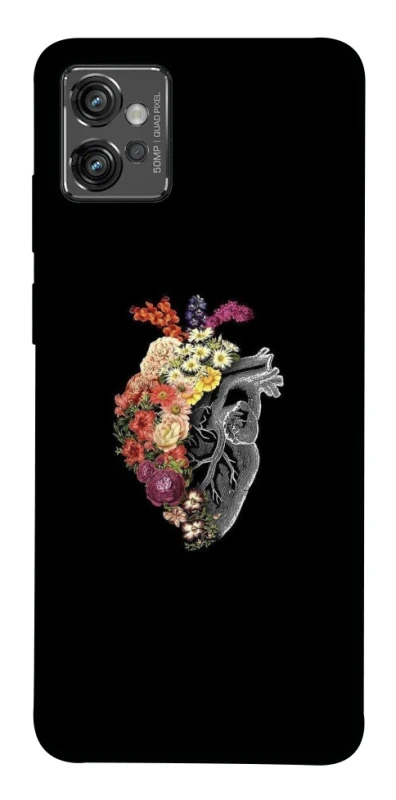 Чехол на Motorola Moto G32 Heart with flowers фото 1 из 1