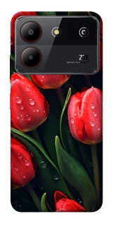 Чохол на ZTE Blade A54 4G Червоні тюльпани фото 1 з 1
