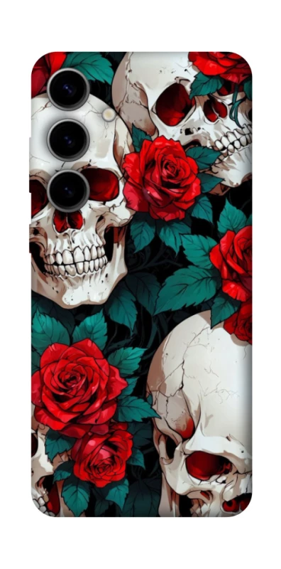 Чехол на Samsung Galaxy S25 skull and rose фото 1 из 1
