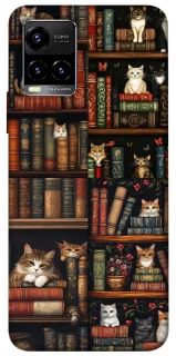 Чехол на Vivo Y21 / Y33s Cats & Books фото 1 из 1