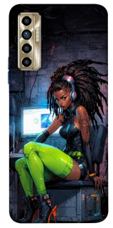 Чехол на TECNO Camon 17P Cyber girl фото 1 из 1