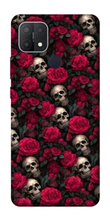 Чохол на Oppo A15s / A15 Черепа та рози фото 1 з 1