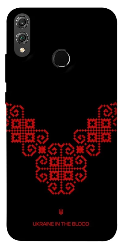 Чохол на Huawei Honor 8X Чорно-червона вишиванка фото 1 з 1