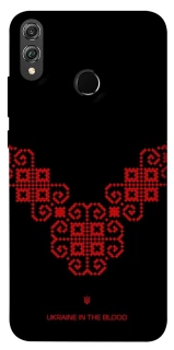 Чохол на Huawei Honor 8X Чорно-червона вишиванка фото 1 з 1