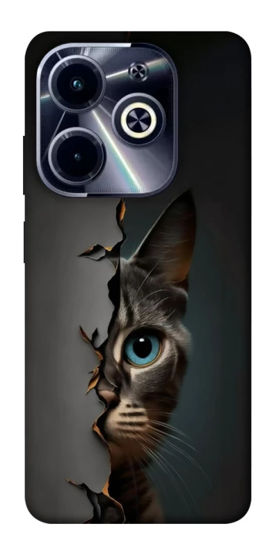 Чехол на Infinix Hot 40i Кот-подглядыватель v2 фото 1 из 1