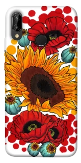 Чохол на Huawei P20 Lite Соняшники та маки фото 1 Чохол на Huawei P20 Lite Соняшники та маки фото 1 з 1