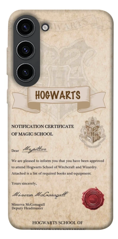 Чехол на Samsung Galaxy S23 The Hogwarts acceptance letter фото 1 из 1