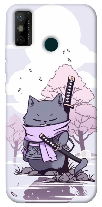 Чехол на TECNO Spark 6 Go Samurai cat фото 1 из 1