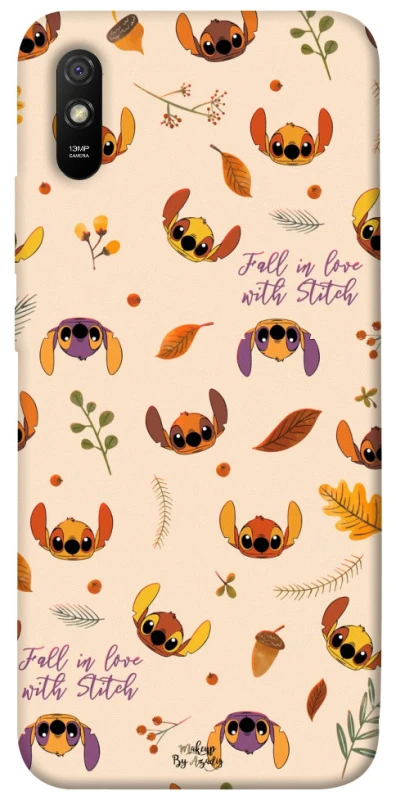 Чехол на Xiaomi Redmi 9A Fall in love with Stitch фото 1 из 1
