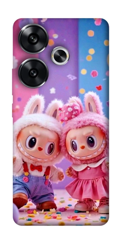 Чохол на Xiaomi Poco F6 Labubu twins ver.3 фото 1 з 1