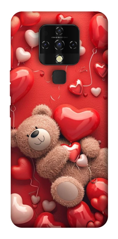 Чехол на TECNO Camon 16 SE bear in hearts фото 1 из 1