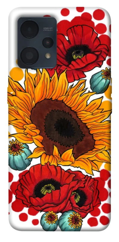 Чохол на Realme 9 4G / 9 Pro+ Соняшники та маки фото 1 з 1