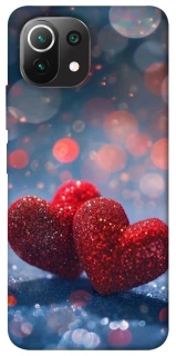 Чехол на Xiaomi Mi 11 Lite Red hearts фото 1 из 1