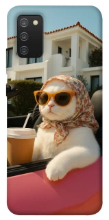 Чехол на Samsung Galaxy A02s Stylish Cat Cruise фото 1 Чехол на Samsung Galaxy A02s Stylish Cat Cruise фото 1 из 1