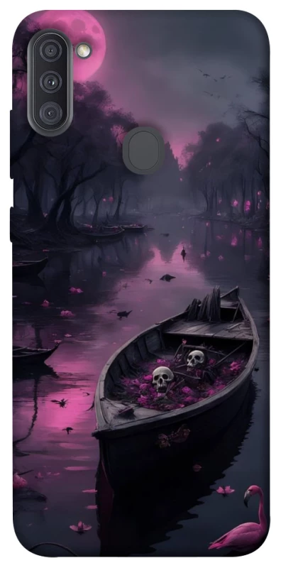 Чохол на Samsung Galaxy A11 Boat and flamingo фото 1 з 1