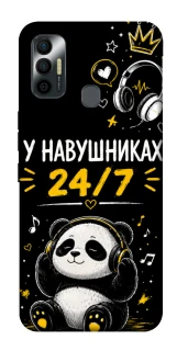 Чехол на TECNO Spark 7 У навушниках 24/7 фото 1 из 1