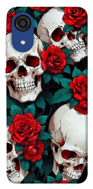 Чехол на Samsung Galaxy A03 Core skull and rose фото 1 из 1