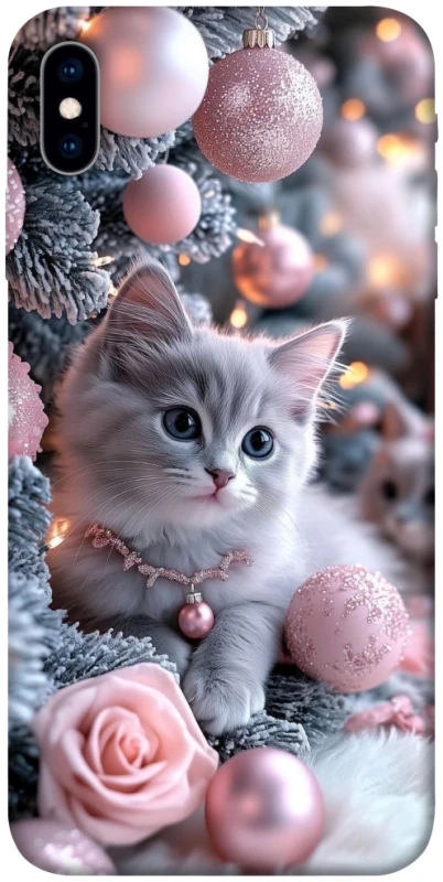 Чехол на Apple iPhone X (5.8") Christmas Kitty фото 1 из 1