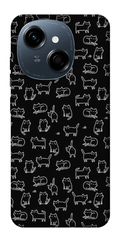 Чохол на TECNO Spark Go 1 Black Cats фото 1 Чохол на TECNO Spark Go 1 Black Cats фото 1 з 1