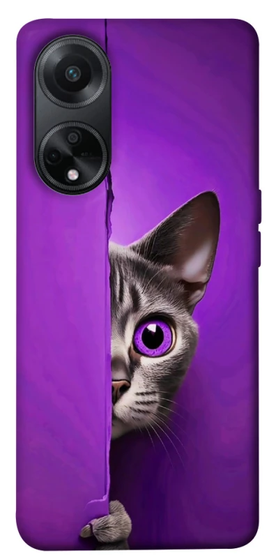 Чехол на Oppo A58 4G Кот-подглядыватель фото 1 из 1