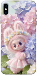 Чохол на Apple iPhone X (5.8") Labubu & Flowers ver.1 фото 1 з 1