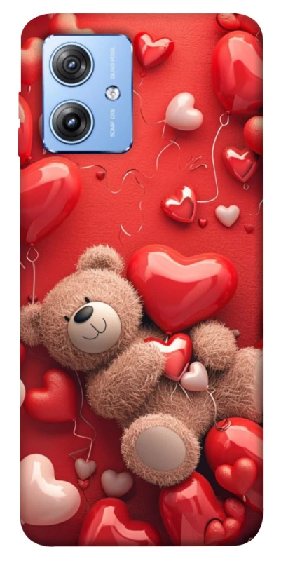 Чохол на Motorola Moto G84 bear in hearts фото 1 з 1