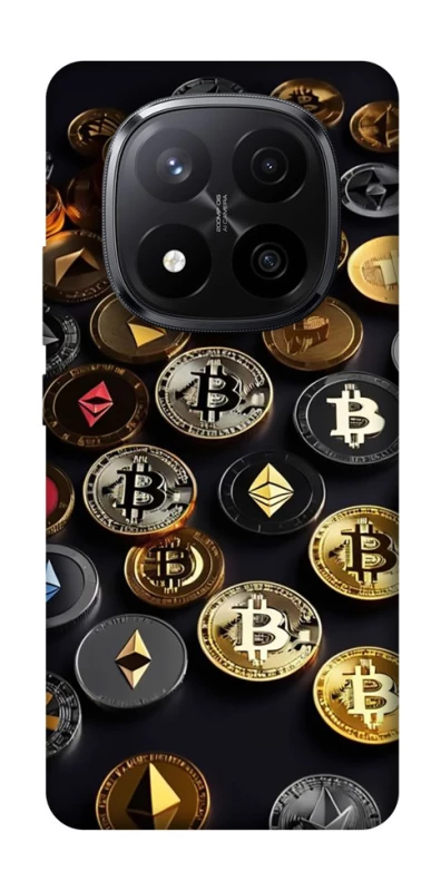 Чехол на Xiaomi Redmi Note 14 Pro+ 5G Many coins фото 1 из 1