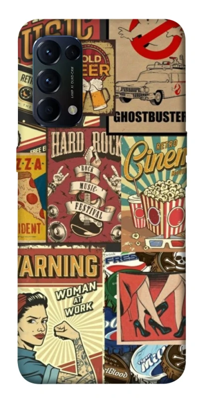 Чохол на Oppo Reno 5 4G Retro collage ver.2 фото 1 з 1