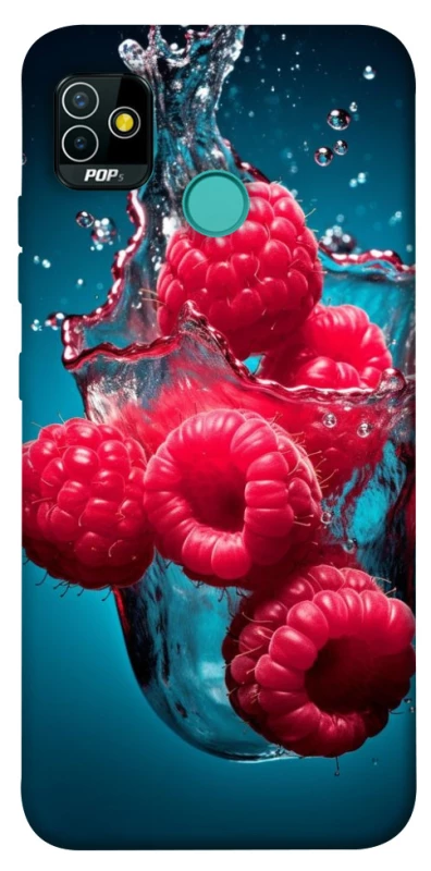 Чехол на TECNO POP 5 Малинка в воде фото 1 из 1