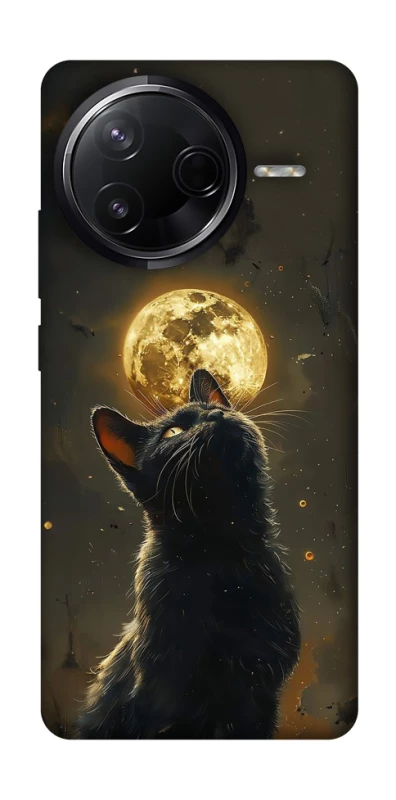 Чохол на Infinix Note 50 Pro Кіт під місяцем v2 фото 1 з 1