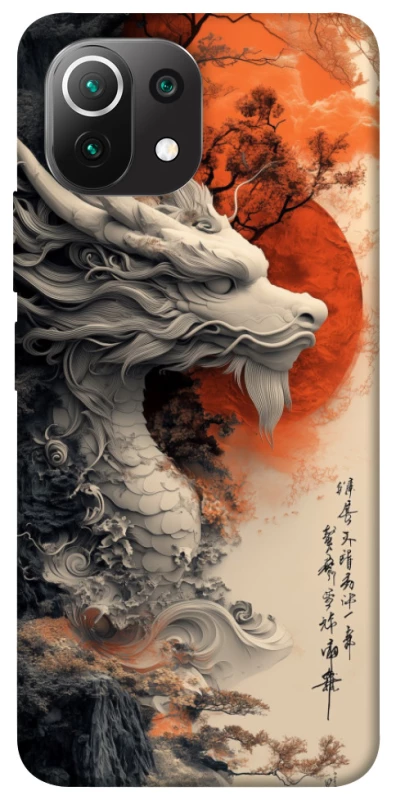 Чехол на Xiaomi Mi 11 Lite white dragon фото 1 из 1