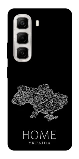 Чохол на Infinix Hot 50 4G Ukraine black map фото 1 з 1