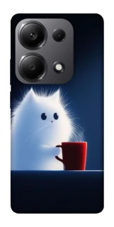 Чехол на Xiaomi Redmi Note 13 Pro 5G Чехол кот с кофе фото 1 из 1