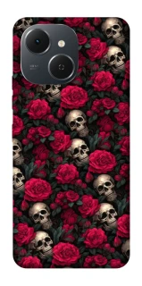 Чохол на TECNO Spark 40C Черепа та рози фото 1 з 1