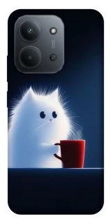 Чехол на Xiaomi Redmi 15C (Global) Чехол кот с кофе фото 1 из 1