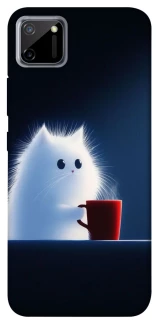 Чехол на Realme C11 Чехол кот с кофе фото 1 из 1