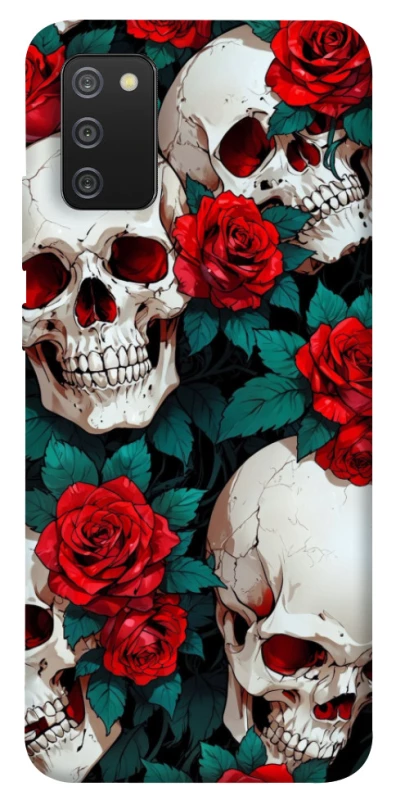 Чохол на Samsung Galaxy A02s skull and rose фото 1 з 1