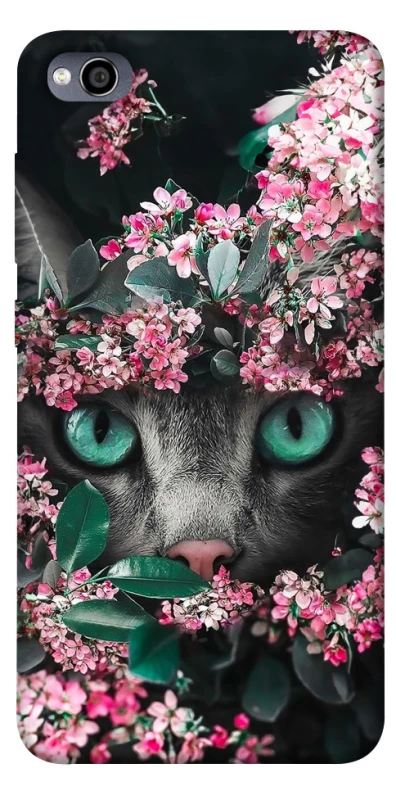 Чохол на Xiaomi Redmi 4a Кіт в квітах фото 1 з 1